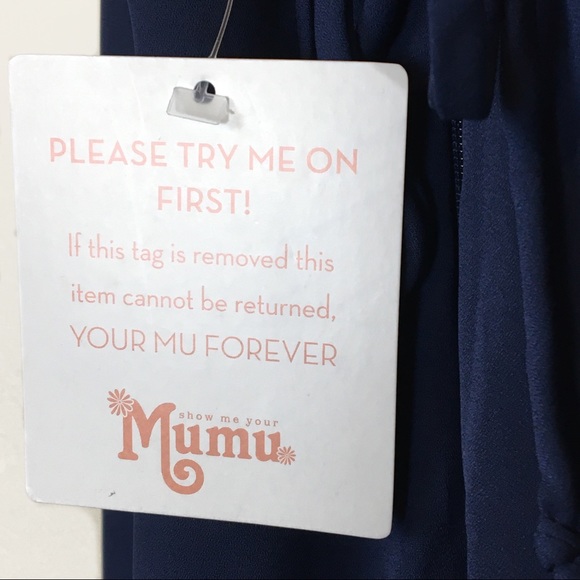 Show Me Your Mumu | Godshaw Goddess Rich Navy Crisp Bridal Dress - Picture 9 of 10